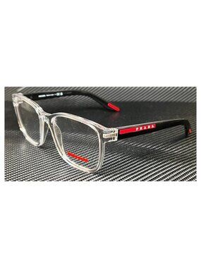 New PRADA LINEA ROSSA Men Crystal Eyeglasses 57-18-145